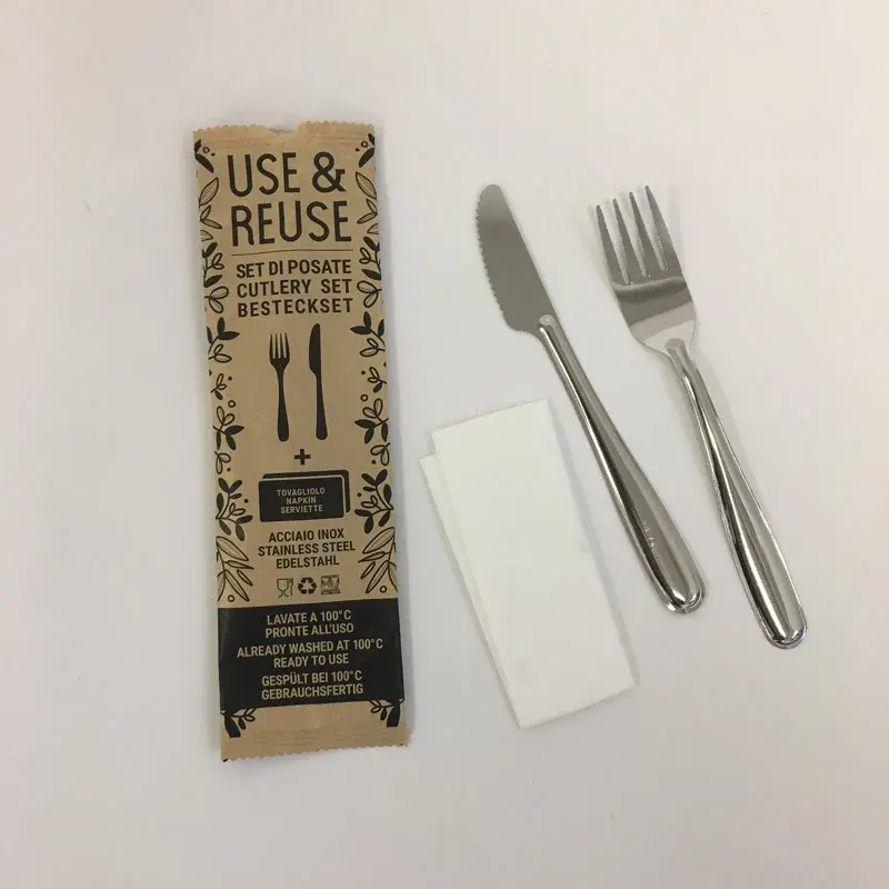 Set Posate Forchetta e Coltello, collezione Use & Reuse - Pintinox