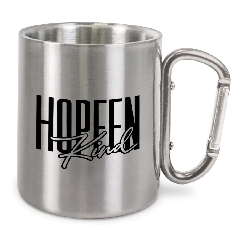 Hopfen Kind - Edelstahl-Trinkbecher mit Karabinerhaken