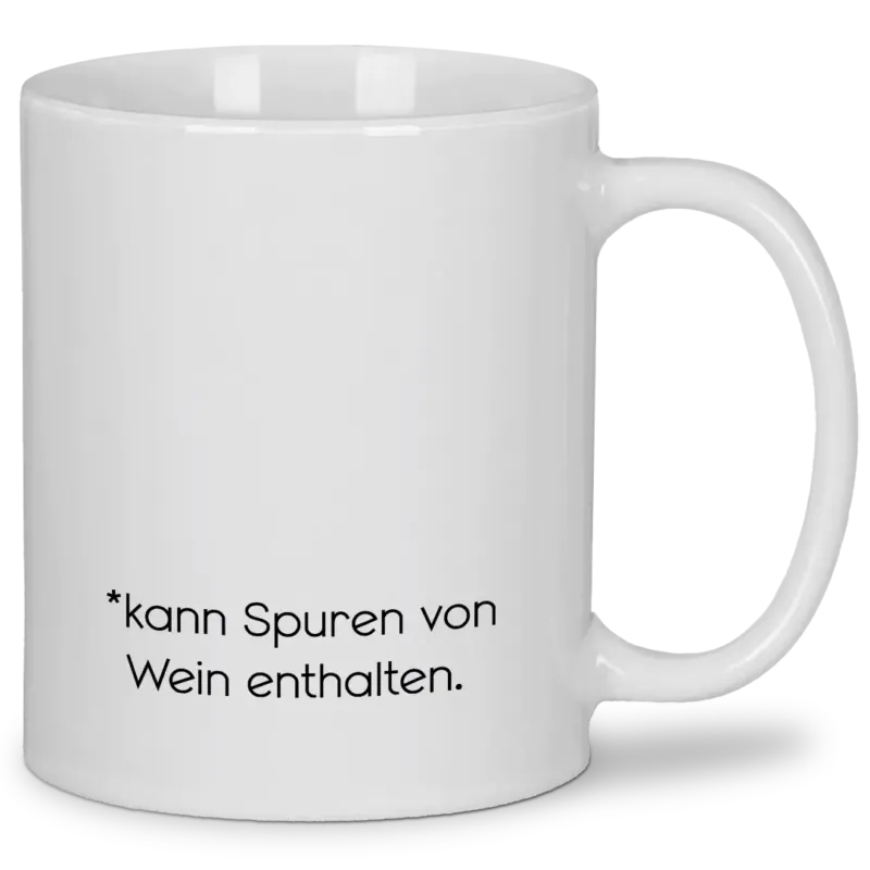 Kann spuren von Wein enthalten - Tasse #farbe_weiss