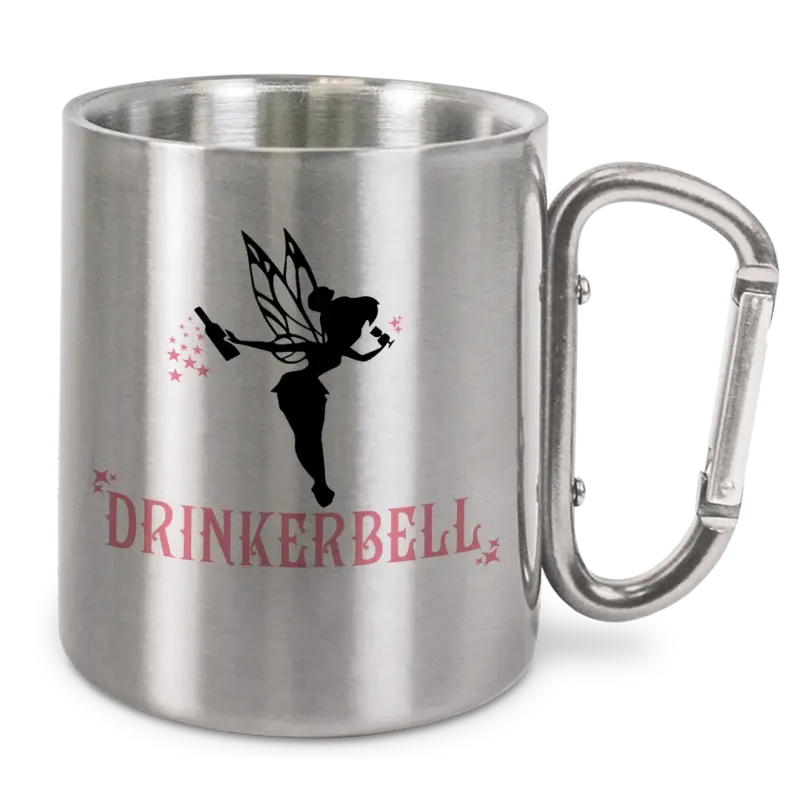 Drinkerbell - Edelstahl-Trinkbecher mit Karabinerhaken