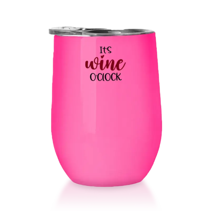 It's wine o'clock - Winetumbler Farbe Pink