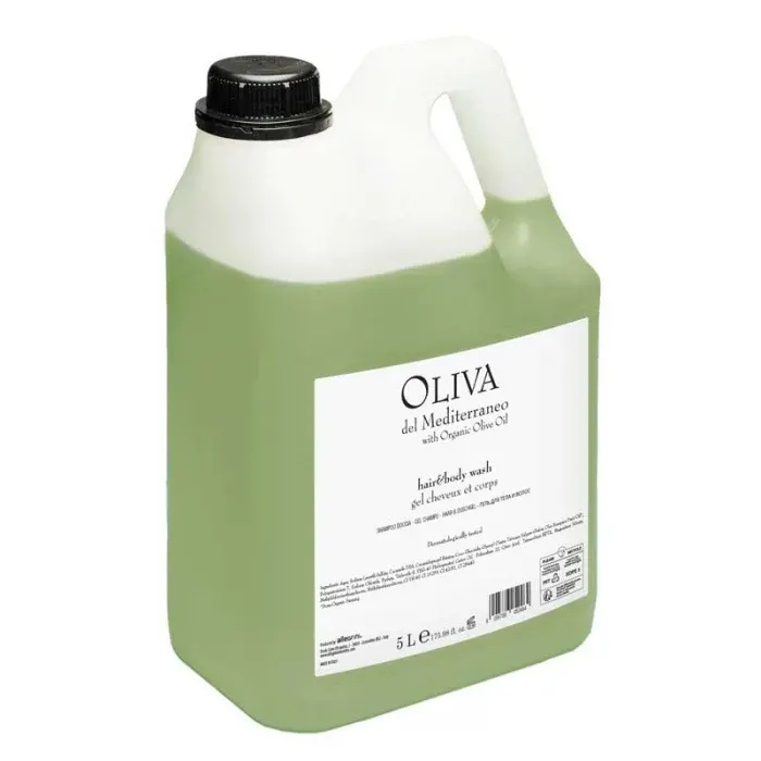 Bagnodoccia e Shampoo, tanica 5 L per dispenser- Oliva del Mediterraneo