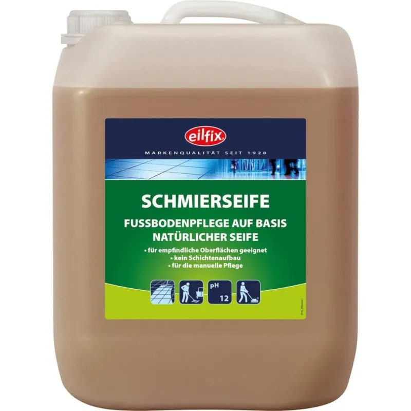 EILFIX Schmierseife flüssig – Fußbodenpflege, natürliche Seife, seidenmatt 10 Liter Kanister