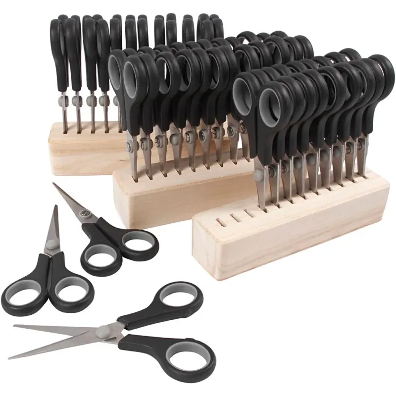 Kids Scissors, L: 14 cm, both left and right, black