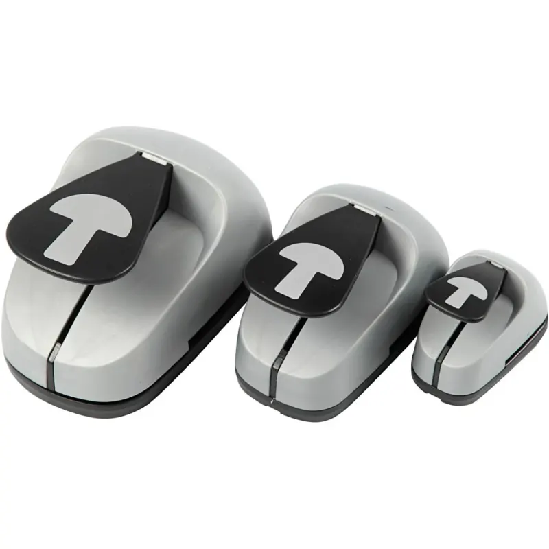 Craft Punch Set, mushroom, size 25+50+75 mm