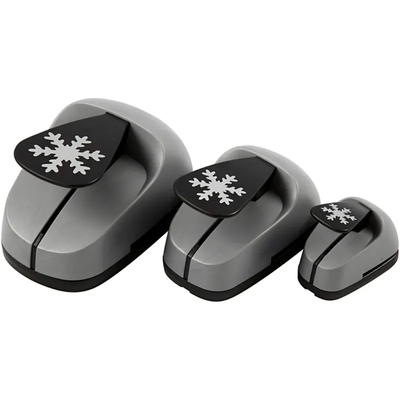 Craft Punch Set, ice crystal, size 25+49+75 mm