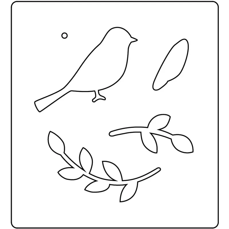 Steel Ruled Die, bird, size 14x15,25 cm, thickness 15 mm