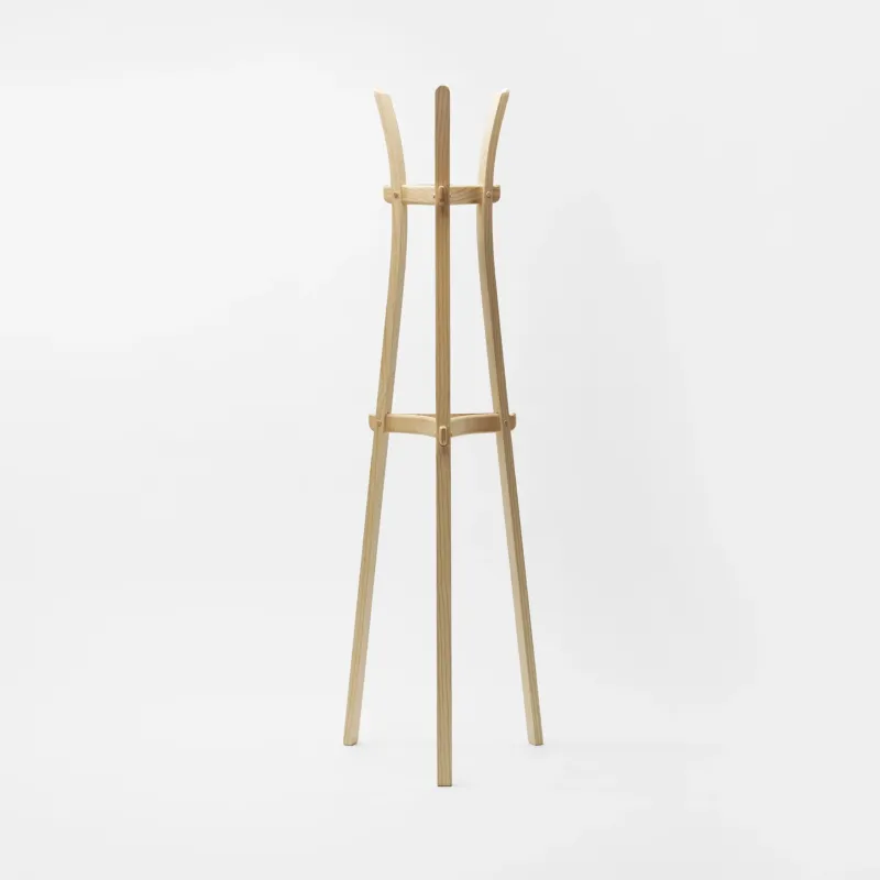 LEEK COAT STAND By Mentsen Ash Natural front view
