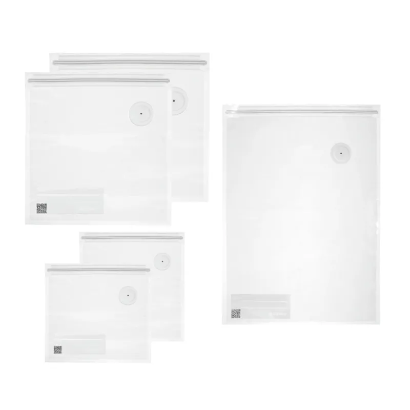KIT OF 5 REUSABLE VACUUM BAGS 'SAVE-IT' "FOOD STORAGE"