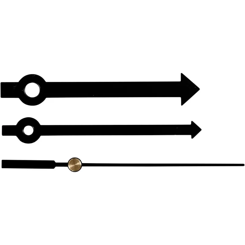 Clock Hands, hole size 4+6 mm, black
