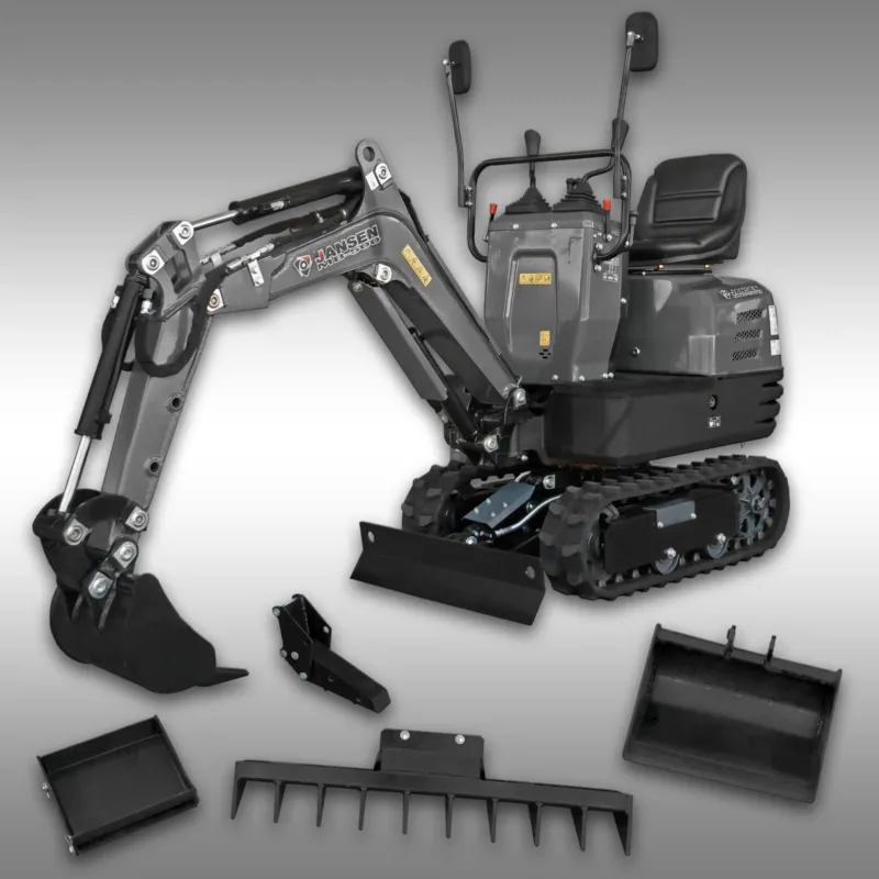 Jansen Mikrobagger MB-500, Minibagger, Benzin, Komplett-Set