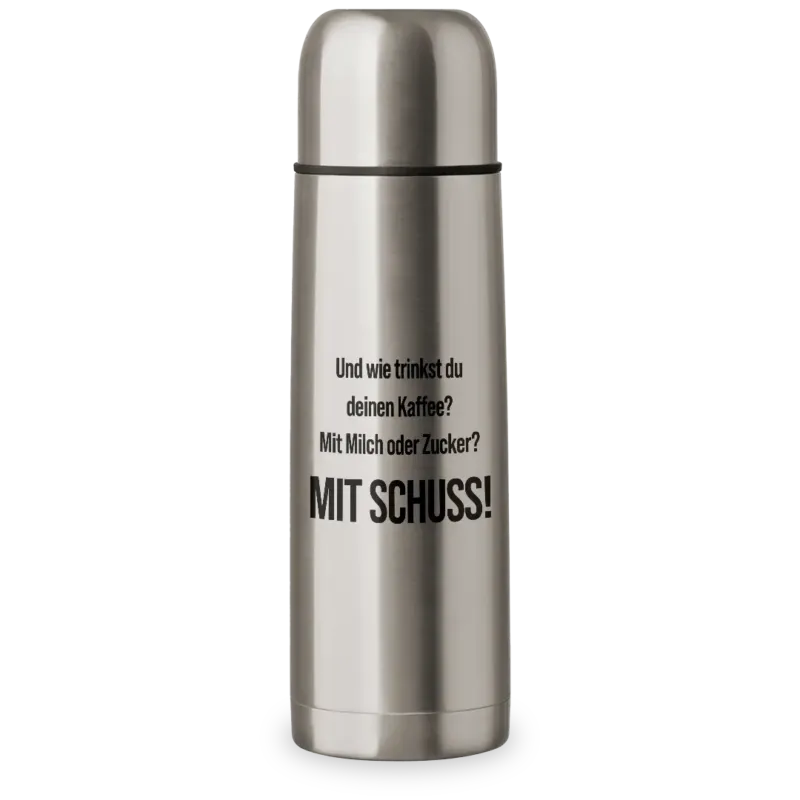 Kaffee mit Schuss - Thermosflasche