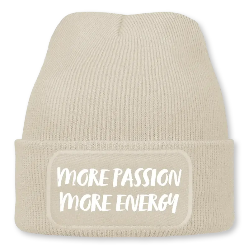 More Passion More Energy - Beanie #farbe_beige