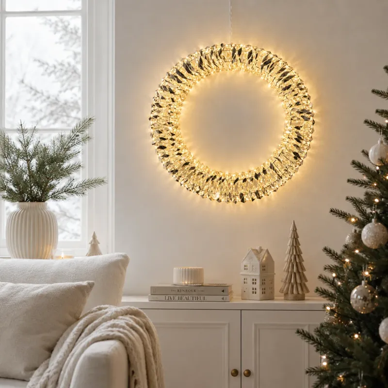 Kranz mit 720 Mikro-LED-Lichtern - 50 cm