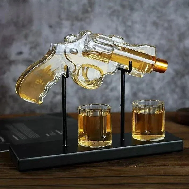 Unique Revolver Liquor Decanter Set - Image 0