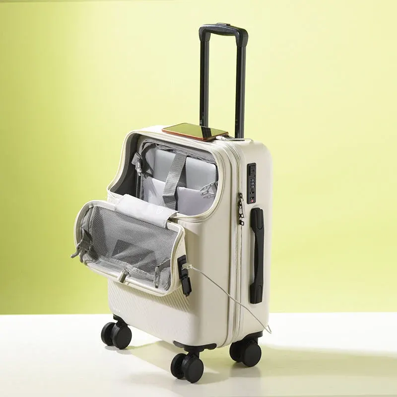 Easy Access Elegant Front-Opening USB Charging Luggage - Image 0