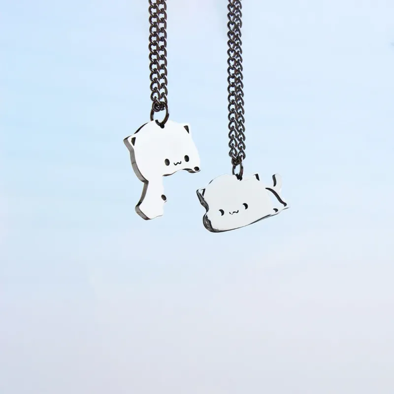 Kawaii Cat Couple Charm Cute Necklace - Image 0
