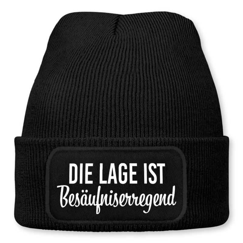 Die Lage ist besäufniserregend - Beanie #farbe_schwarz