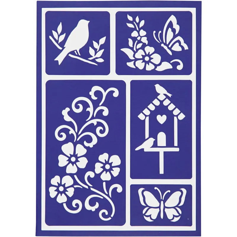 Flexible Stencil , spring is in the air, 21x14,8 cm