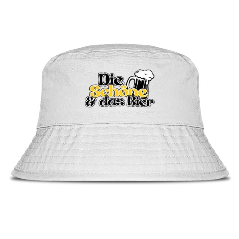 Die Schöne und das Bier - Fischerhut #farbe_white