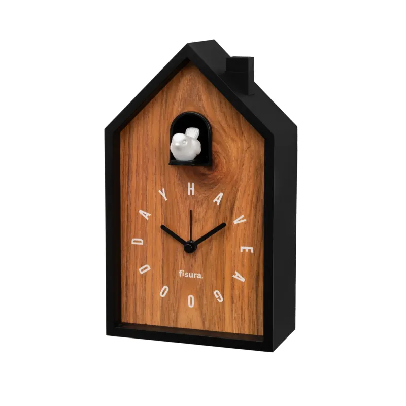 Alarm Clock Cuckoo House – Wood, Have a Good Day – Freisteller | Fisura