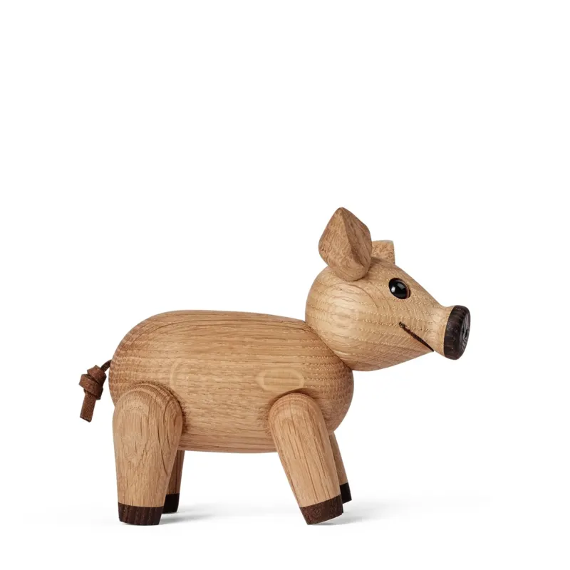 Holzschwein Percy – 9,3 cm · Tierfigur | Spring Copenhagen · Tischdeko