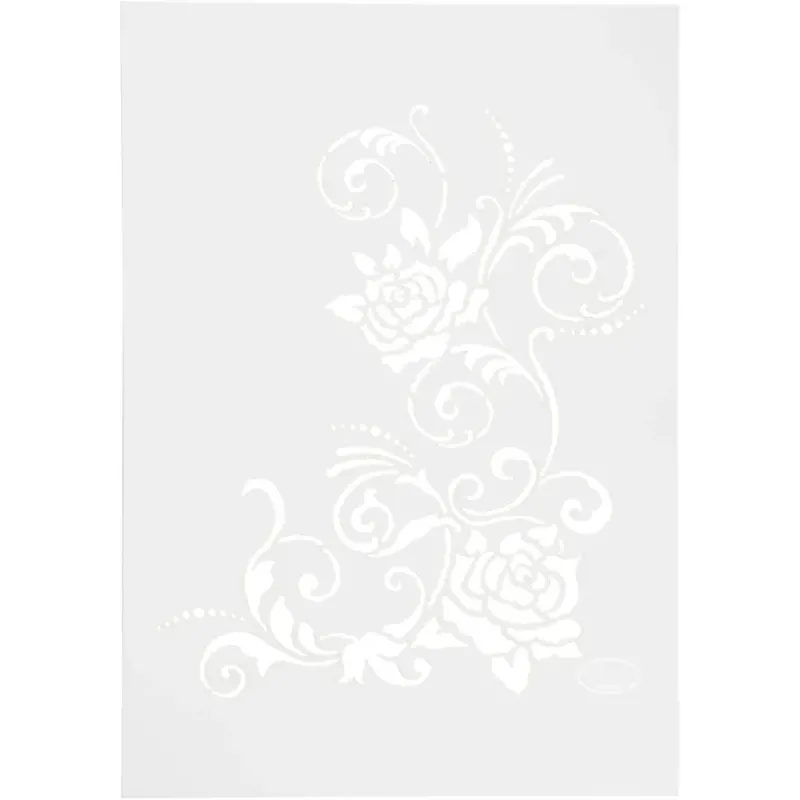 Stencil , flowers, A4, sheet 210x297 mm