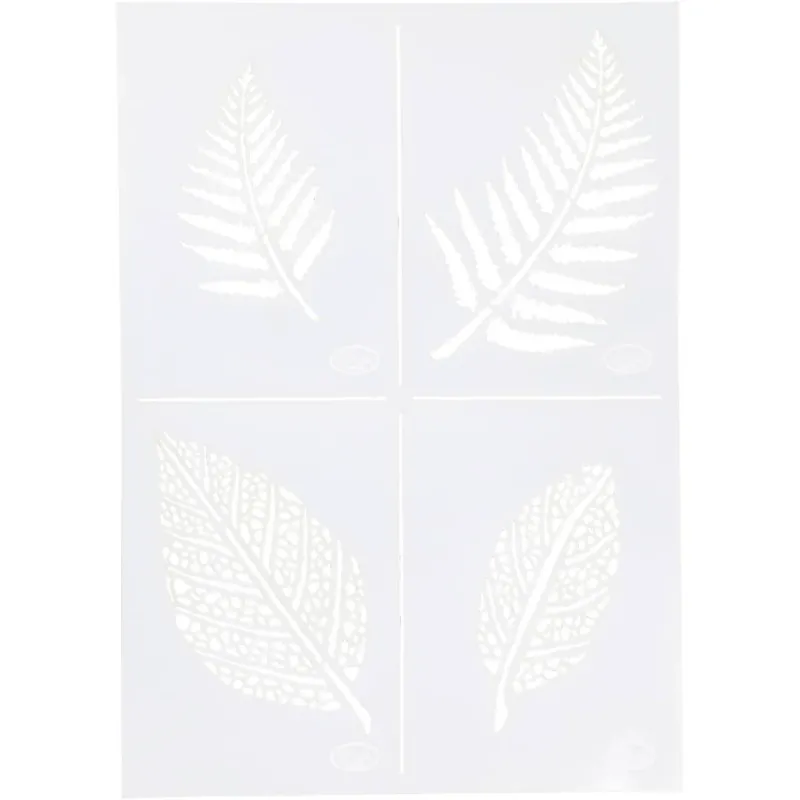 Stencil , leaves, A4, sheet 210x297 mm