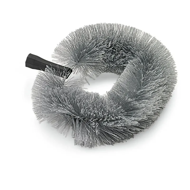 Die Nölle Profi Brush Ersatzkopf Staubbiene oval, 25 cm Synthetik-Bürste von Nölle Profi Brush Bürsten- & Pinseltechnik e.K. hat dichte graue Borsten und einen schwarzen Stiel, abgebildet auf weißem Hintergrund.