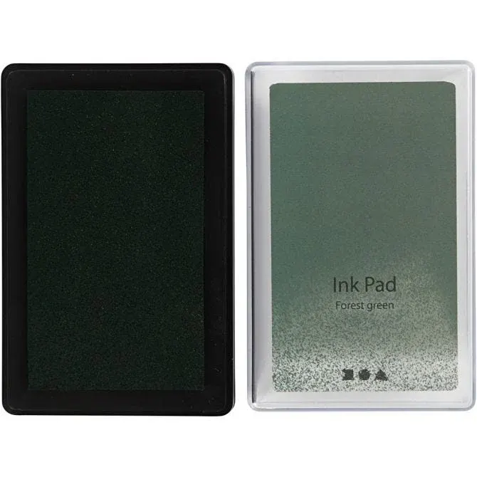 Ink Pad, H: 2 cm, size 9x6 cm, leaf green