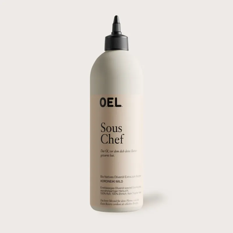 Bio-Olivenöl "Sous Chef" Mild – Squeezeflasche · 750 ml | O.E.L.