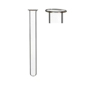 Glass Test tube 2cm diameter 12.5cm high, with ring (set of 12 pcs)