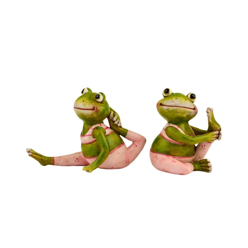 Yoga Frosch aus Polyresin - 2 Varianten