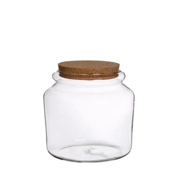 Glass Jar with Cork Ø15cm and 14 cm tall (1 pc)