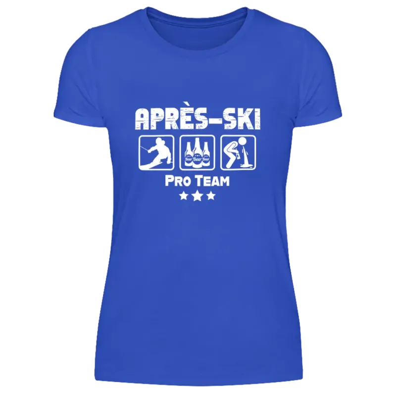 Apres-Ski Pro Team - Damen T-Shirt Farbe Blau