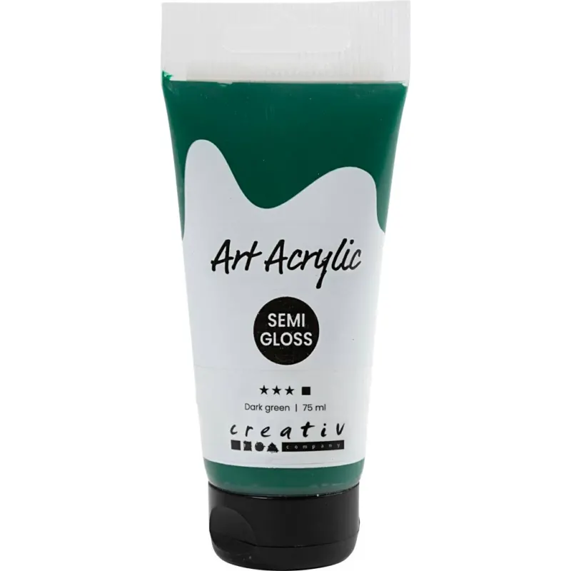 Art Acrylic, semi-glossy, opaque, dark green, 75 ml/ 1 bottle