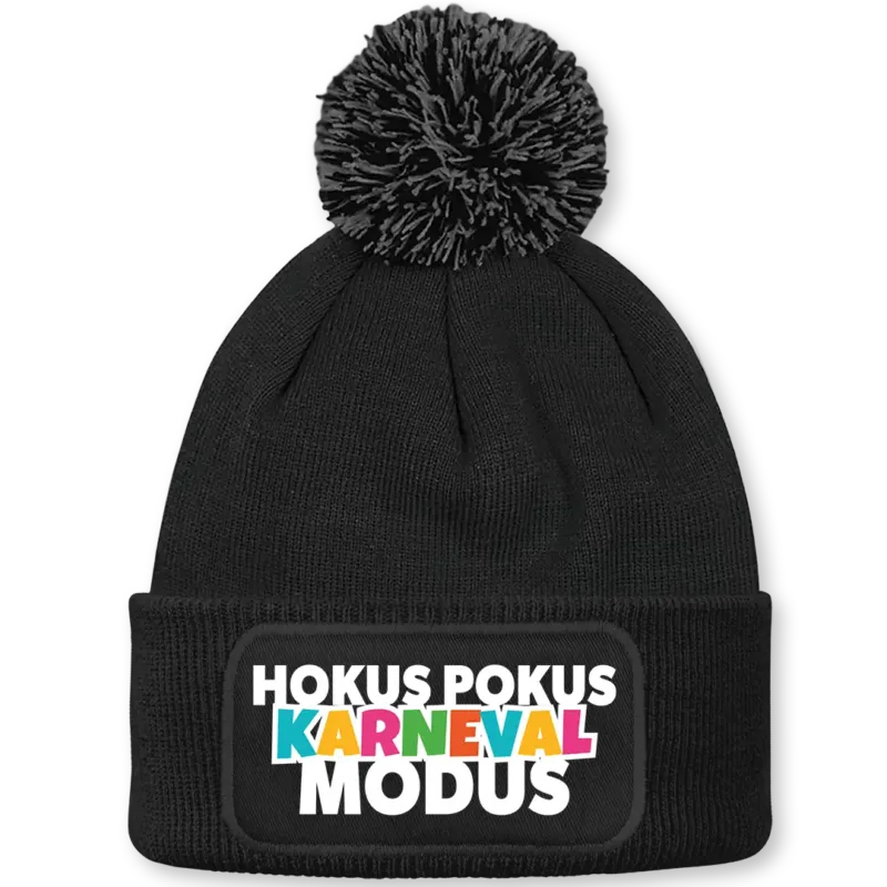 Hokus Pokus Karneval Modus - Beanie mit Bommel