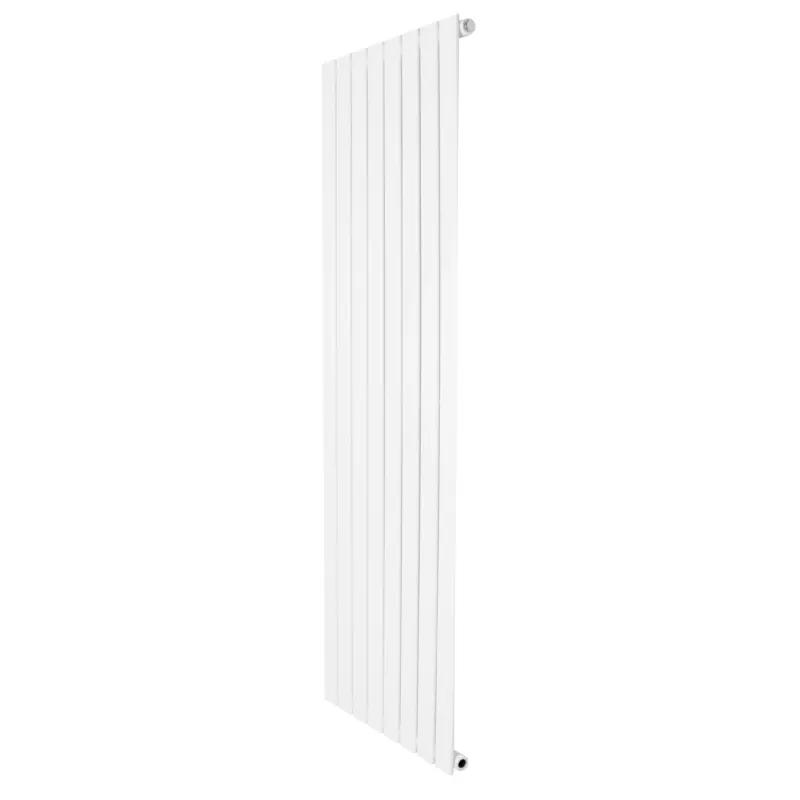 Flachheizkörper in Weiß, 1600mm x 560mm, mit schlankem, vertikalem Design und glatter, glänzender Oberfläche für moderne Innenräume