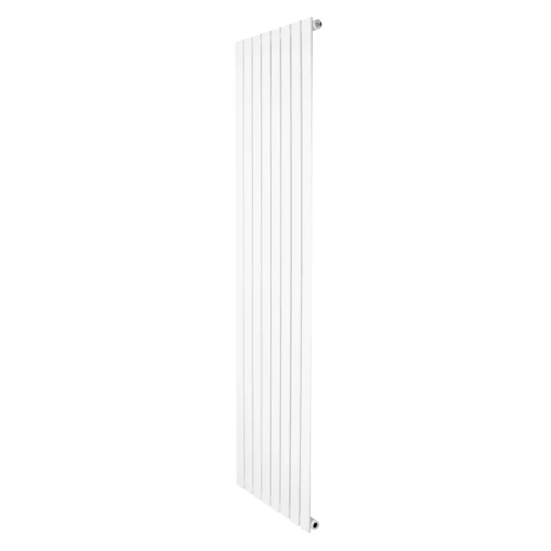 Flachheizkörper in Weiß, 1800mm x 560mm, schlankes Design mit vertikalen Lamellen, ideal für moderne Innenräume und effiziente Wärmeverteilung