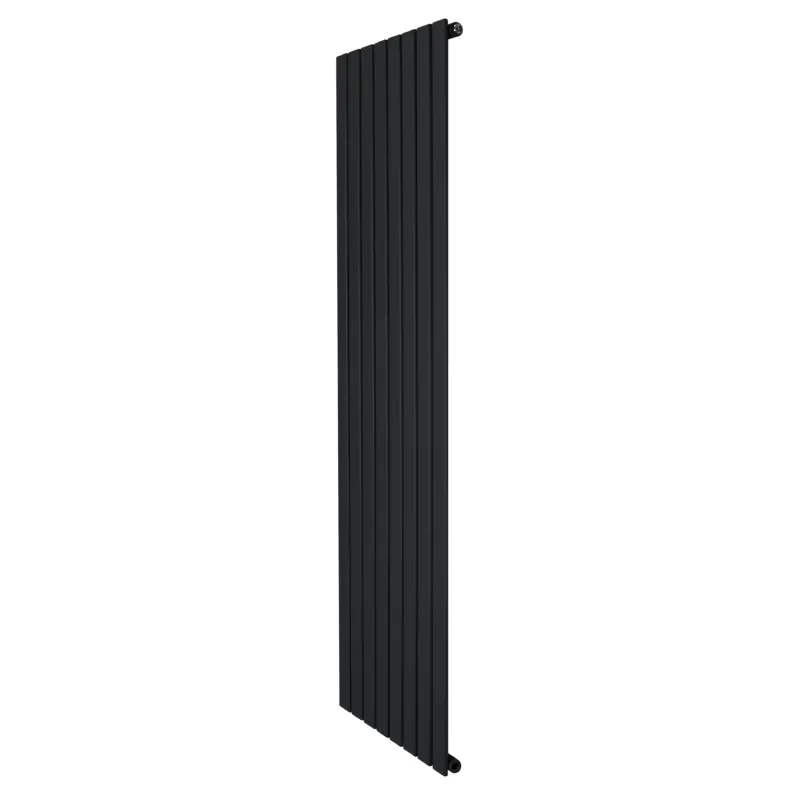 Flachheizkörper in elegantem Schwarz, 1800mm hoch und 560mm breit, mit schlankem, vertikalem Design und glatter Oberfläche für moderne Innenräume
