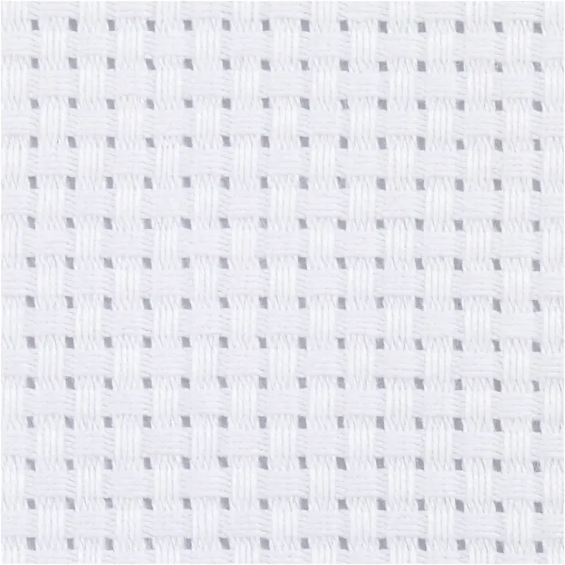 Aida Fabric, W: 150 cm, 35 squares per 10cm , white, 3 m/ 1 pc