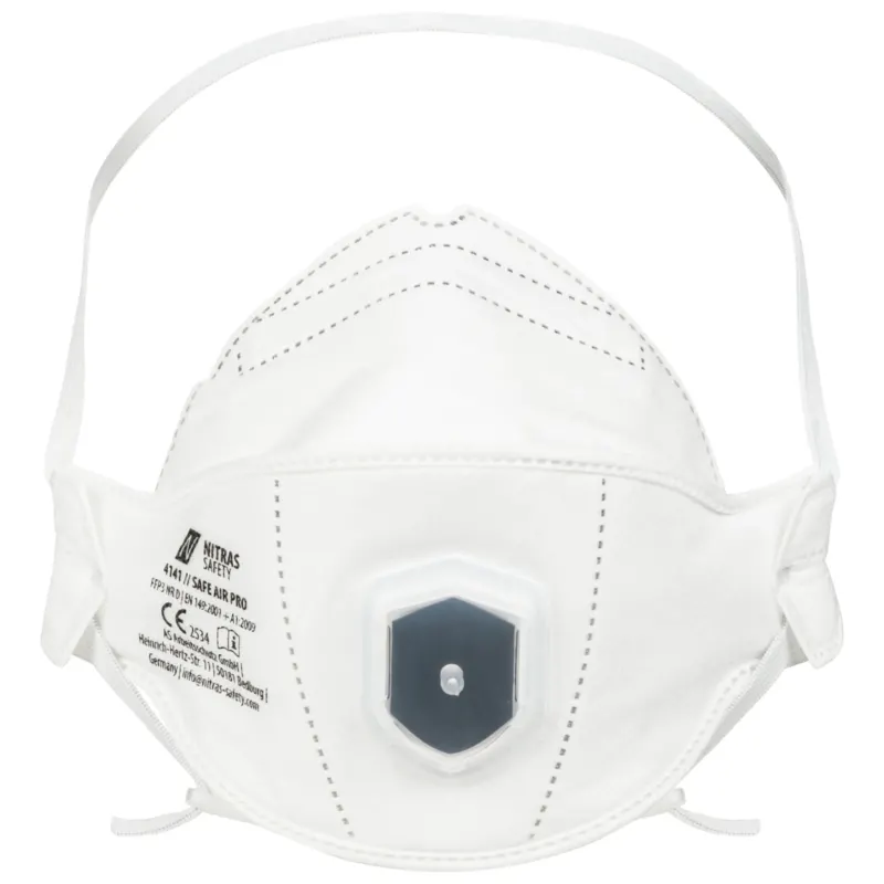 NITRAS SAFE AIR PRO, Atemschutzmaske, weiß, EN 149, Box à 15 Stück Premium-Qualität | Packung (15 Stück)