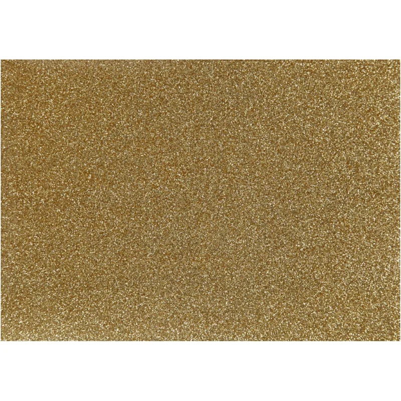 Iron On Foil, A5, sheet 148x210 mm, glitter, gold, 1 sheet