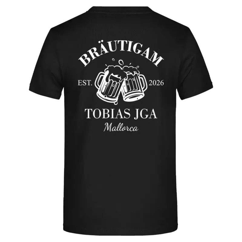 Bräutigam - Herren T-Shirt Personalisiert
