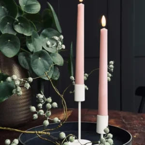 LED Stumpenkerzen Rosa - 2 Stk.