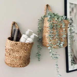 Hängekorb mit Henkel - Jute medium