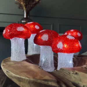 Mushroom-Set mit 5 Lampen - Für Innen- und Außenbereich zugelassen