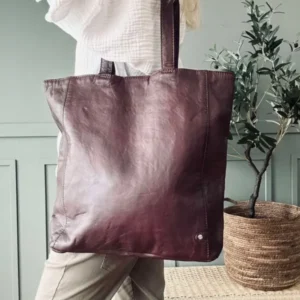 Shopper Cranberry - Weiches Kalbsleder
