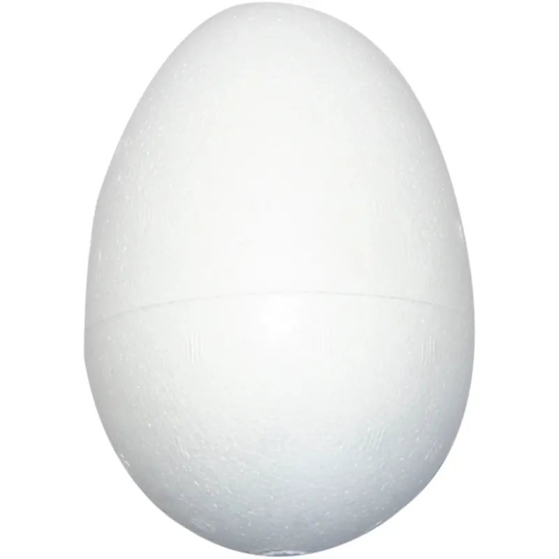 Polystyrene Eggs, H: 12 cm, white, 25 pc