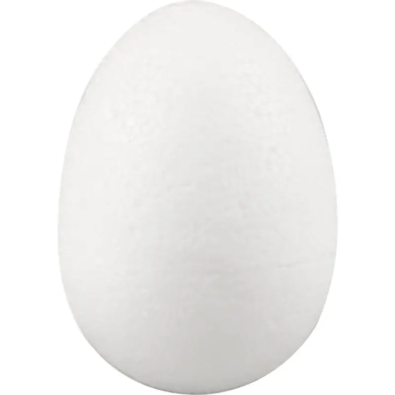 Polystyrene Eggs, H: 7 cm, white, 50 pc